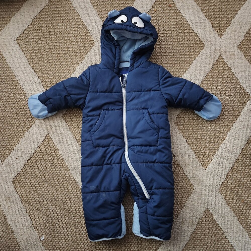 Wippette Baby Boys 12 Months Blue Eyes Snowpram 3D Ears